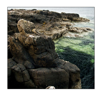 Duntulm isle of skye rocks and sea