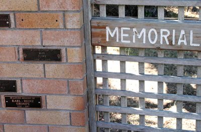 memorial with my dad's name