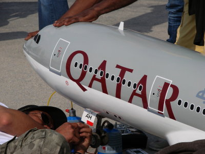 Qatar Airways being repaired