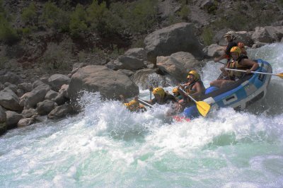 White Water Rafting in Daliman River. Mugla, Turkey