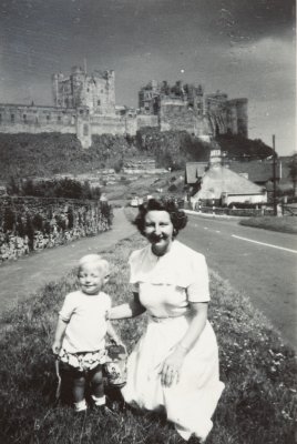 Isobel and Brian, Bambough Castle (c. 1956)