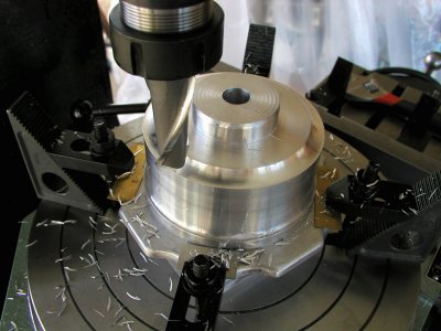 Milling the radius the EQ Base adapter