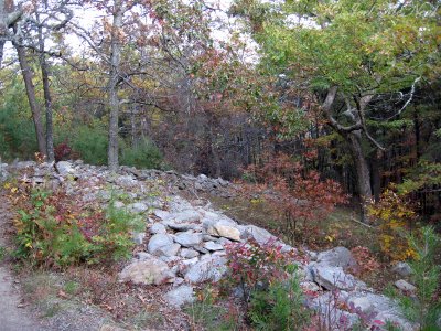 Ancient stone wall at Fort Mountain S.P.
