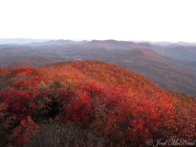 Sunrise at Rabun Bald summit