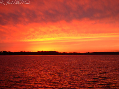 Lake Seminole (Seminole Co., GA) at sunset