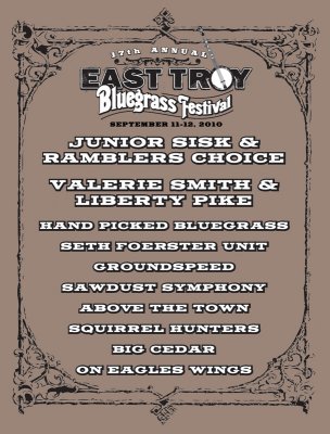 2010 East Troy Bluegrass Festival T-shirt - back