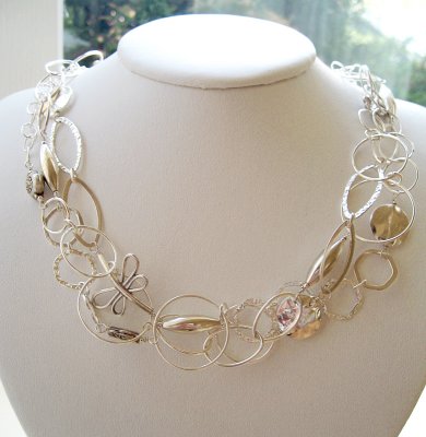 Karen Hill Tribe and sterling silver necklace