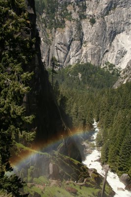 RAINBOW ON THE MIST TRAIL YOSEMITE NATIONAL PARK