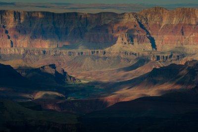 VIEW OF THE COLORADO RIVER FROM THE RIM TRAIL GRAND CANYON NATIONAL PARK