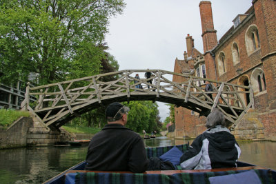 Our boat - people in front of us.  bridge of sighs?