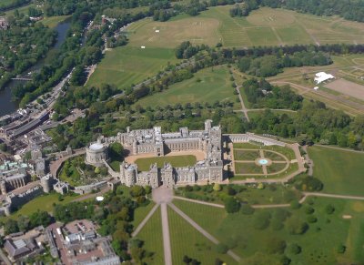 Windsor Castle - England from airplane