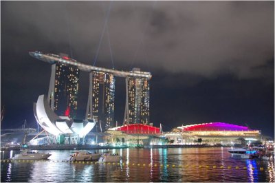 Marina Sands at night