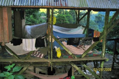 camp at the Cuidad Perdida