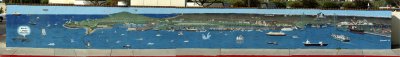 Panoramic Wall Mural at Ports O' Call, San Pedro, CA