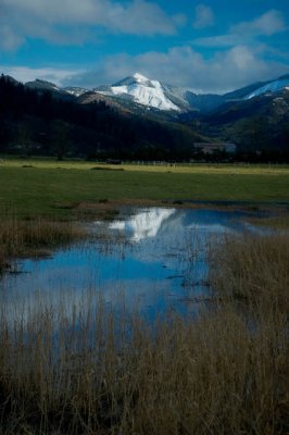 Snowy Mountain Reflection