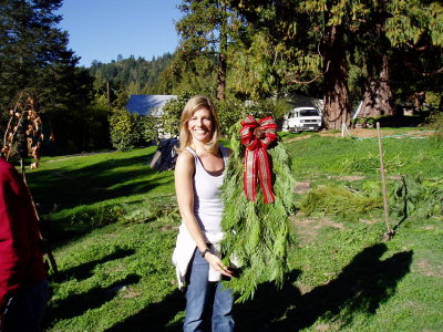 Brooke and her wreath