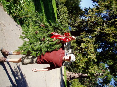 Steve and his HUGE wreath