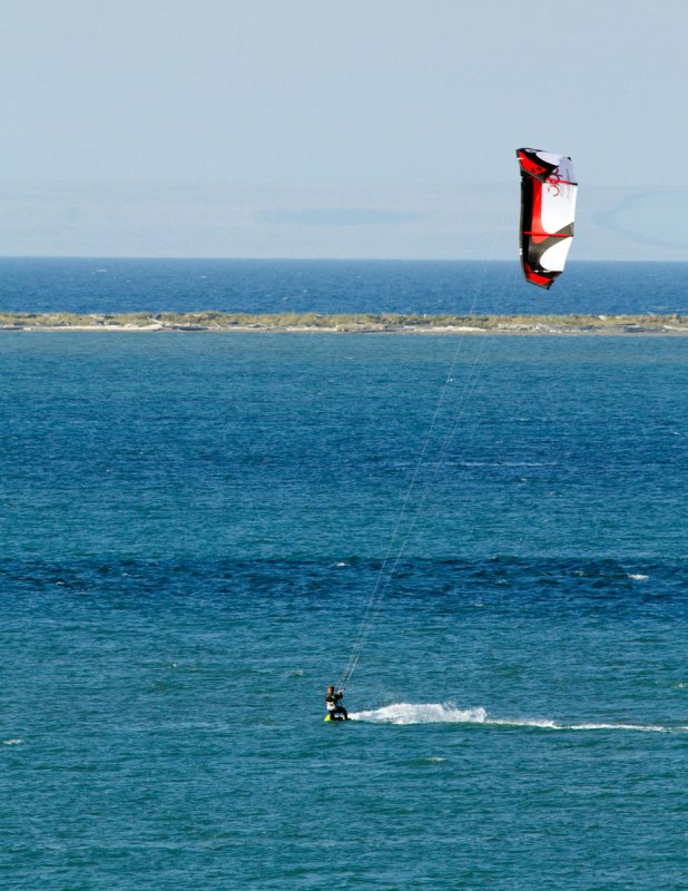 Kite Boarder and Dungeness Spit