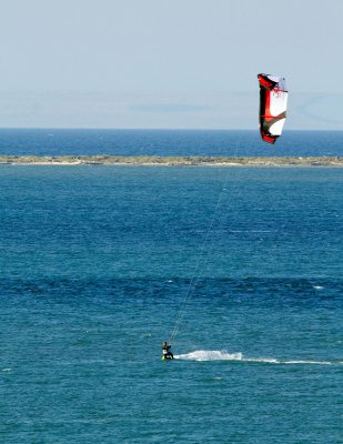 Kite Boarder and Dungeness Spit