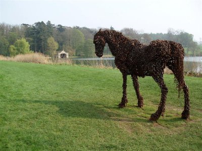 A chain mail horse - at Burghley House