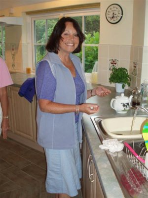 Jill doing dishes