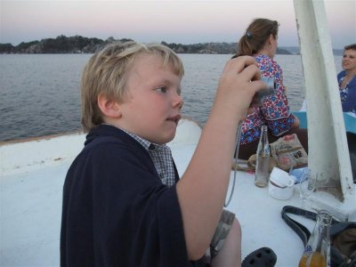 Young photographer on Lake Victoria