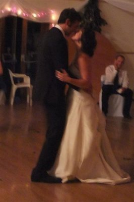 Abi and Nick swirling in a blur for their first dance, the first day of the rest of their lives together.