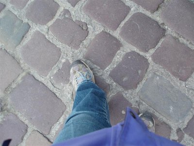 Walking on the ancient cobbles laid at end 18th century when ruling Austrians resettlement of Jews here.