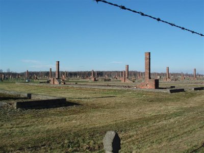 Birkenhau - 175 hectares, 300 huts, with 100 000 prisoners held there in 1944