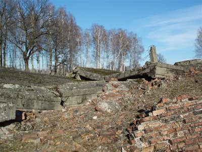 Birkenhau - remains of gas chamber blown up as Russians arrived