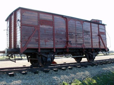 Birkenhau - a cattle truck for transporting people for up to 11 days with no food, water or sanitation.