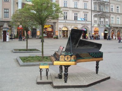 Rynek - commemoration of Chopin's birth in Poland in 1810
