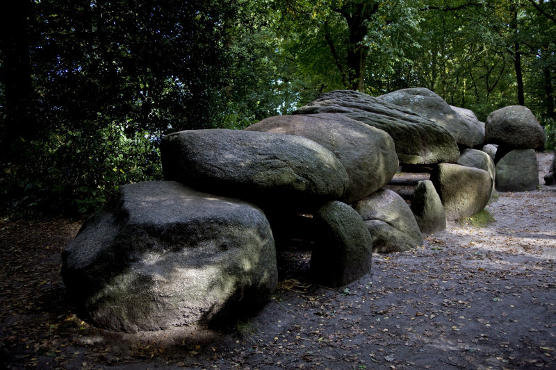 Megalithic tombe, Dolmen Hunebed D27 Borger, Drenthe Netherlands