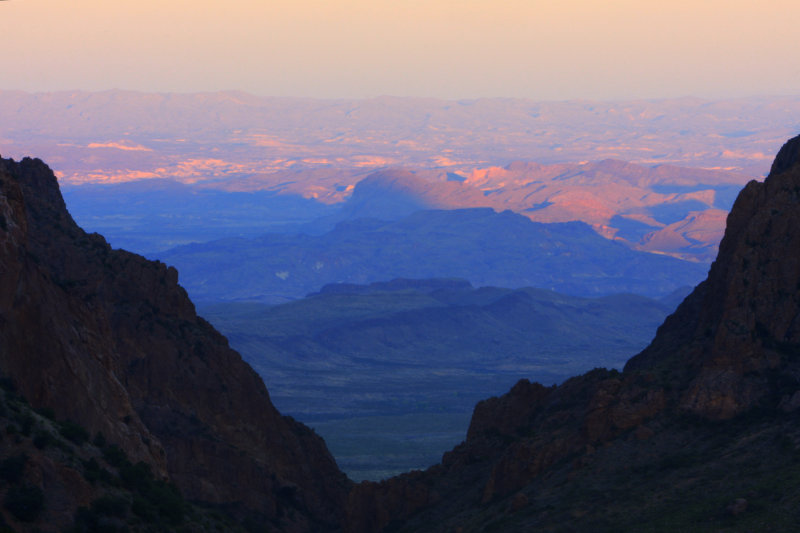 The Window at sunrise at Big Bend NP TX