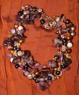 Amethyst, pearls and crystals and such