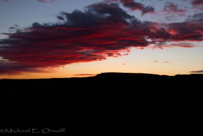 Sunset Over Yellowstone Mesa