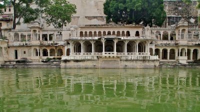 A temple on the shore
