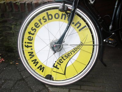 Logo Fiersersbond in wiel meetfiets