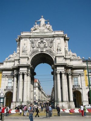 Arco de Rua Augusta bij Praa da Commercio