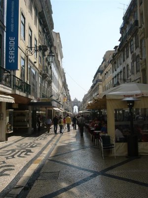  Rua Augusta met op het einde de Arco