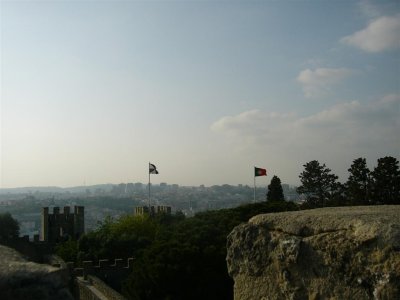zicht vanaf kasteel San Jorge