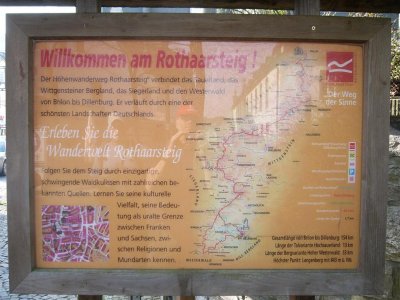 Infobord Rothaarsteig Brilon