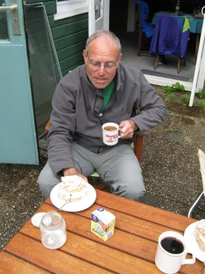 Koffie met wat lekkers bij aankomst in Zeist