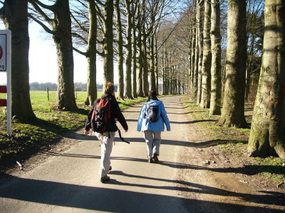 pad langs de Rijksstraatweg richting Doorn