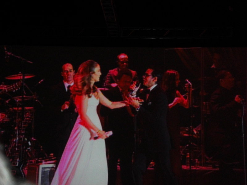 J-Lo and Marc Anthony.  The warm up.