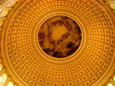 the ceiling under the Capitol Dome