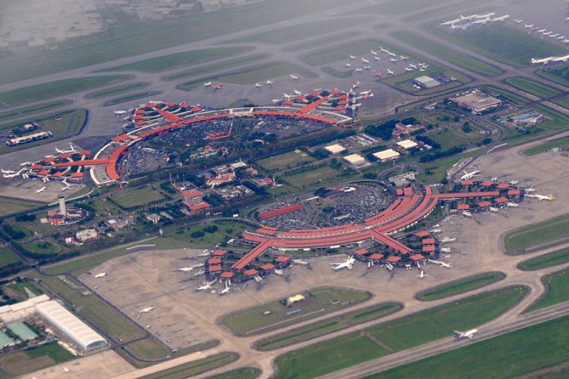 arial view of Jakarta airport
