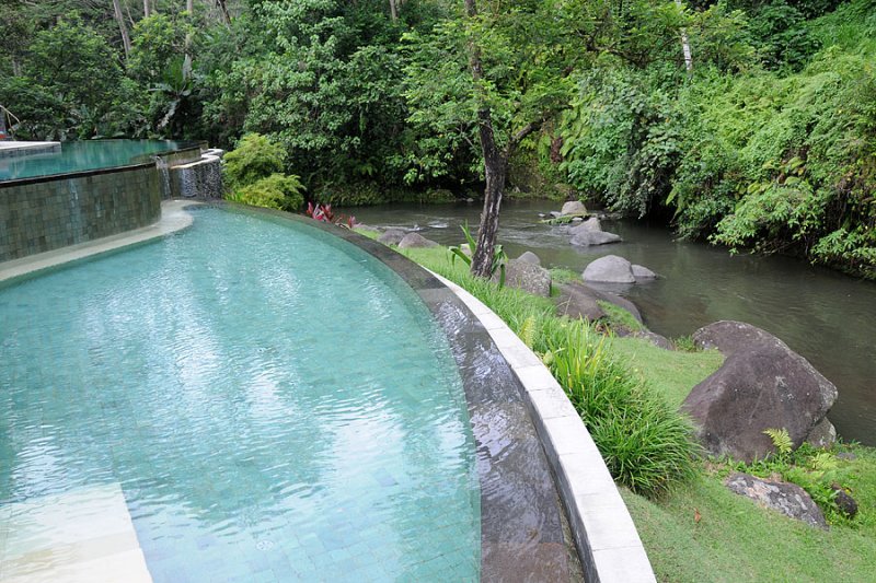 swimming pool on Sungai Ayung