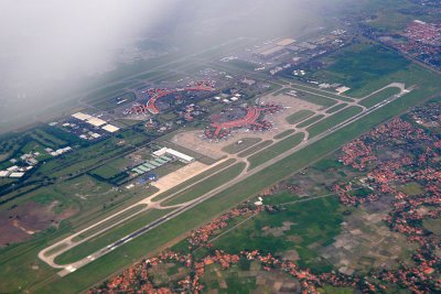 arial view of Jakarta airport