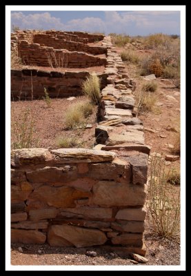 Wall of Anasazi Ruins at Petrified Forest